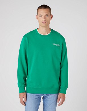 Bluza Męska Wrangler Graphic Crew Leprechaun Green W652I4G30