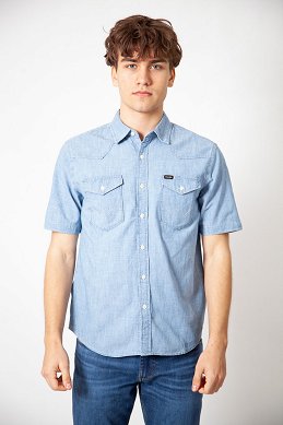 Koszula Męska Wrangler Ss Western Shirt Heritage Fade 112378500