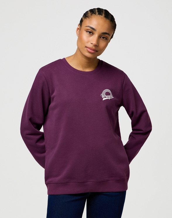 Bluza Damska Wrangler Regular Sweat Italian Plum 112370774