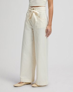 Spodnie Damskie Lee Pleated Trouser Natural 112378295