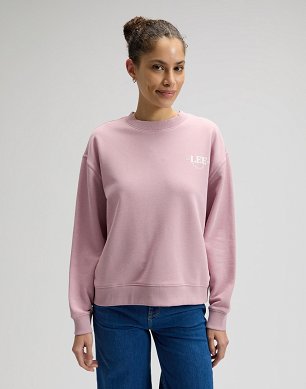 Bluza Damska Lee Logo Crew Sws Soft Mauve 112377767