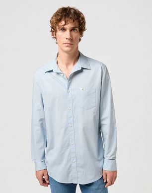 Koszula Męska Wrangler 1 Pkt Shirt Blue Fog 112351333
