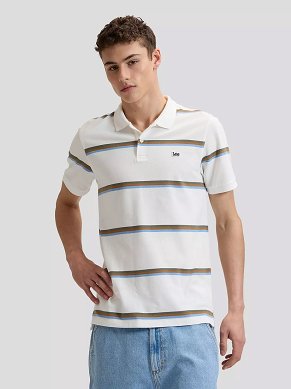 Koszulka Męska Lee Pique Polo Halogen Safari Stripe 112376476