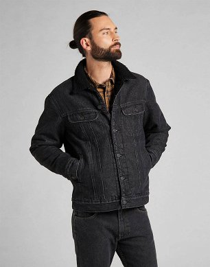 Kurtka Męska Lee Sherpa Jacket Black Stone L87AFFKO