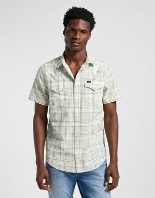Koszula Męska Lee Ss Western Shirt Mercantile Sage Ombre 112364120