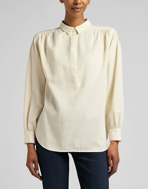 Koszula Damska Lee Pintucked Relaxed Blouse Ecru L47EAEDN