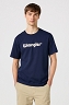 Koszulka Męska Wrangler Logo Tee Navy W112350524