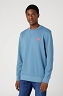 Bluza Męska Wrangler Sign Off Crew Captains Blue W661HA84Z