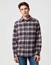 Koszula Męska Wrangler Brushed 1 Pkt Shirt Navy Birch 112371556