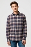Koszula Męska Wrangler Brushed 1 Pkt Shirt Navy Birch 112371556