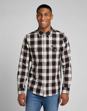 Koszula Męska Lee Clean Reg Western Velvet Beet L66RDH74