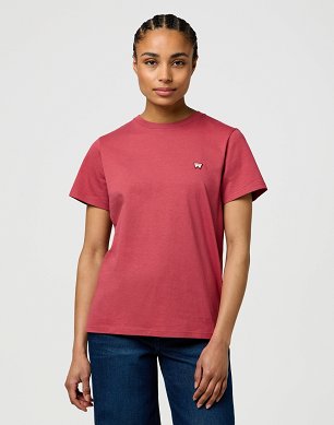 Koszulka Damska Wrangler Sign Off Tee Earth Red 112370739