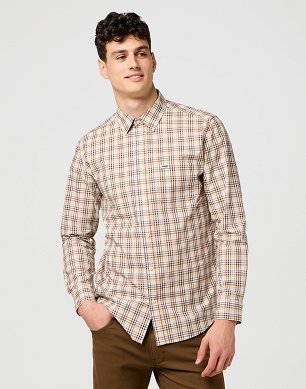 Koszula Męska Wrangler 1 Pkt Poplin Shirt White 112371402