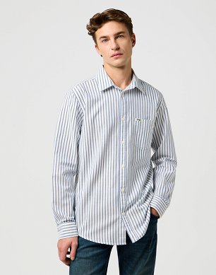Koszula Męska Wrangler 1 Pkt Shirt Blue Oxford 112372981