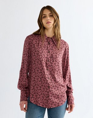 Koszula Damska Wrangler Drama Collar Shirt Pink Rose 112386786