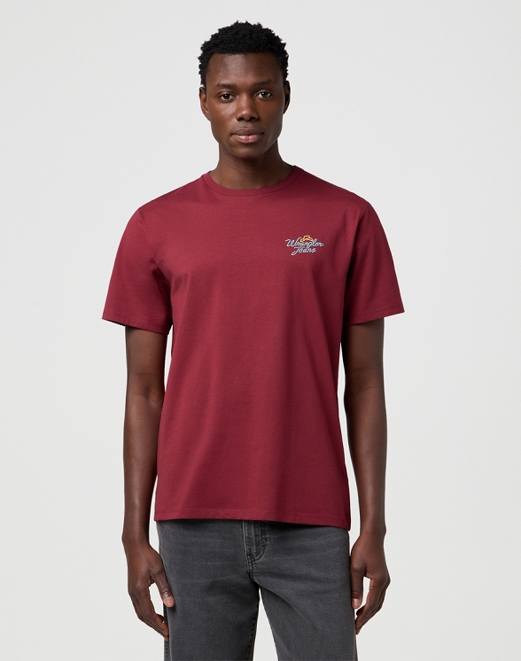 Koszulka Męska Wrangler Graphic Tee Ruby Wine 112371485