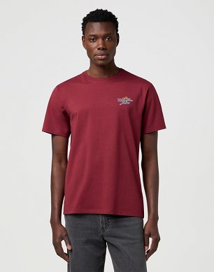Koszulka Męska Wrangler Graphic Tee Ruby Wine 112371485
