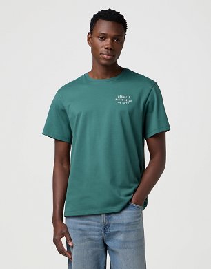 Koszulka Męska Wrangler Embroidery Tee Bistro Green 112371491