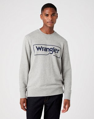 Bluza Męska Wrangler Frame Logo Sws Mid Grey Mel W6H1HAX37