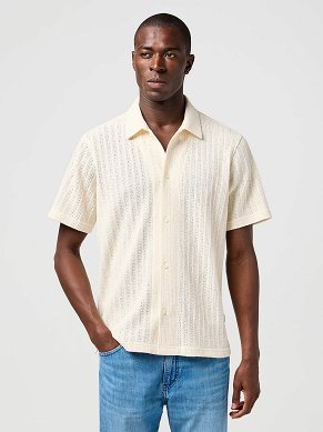 Koszula Męska Wrangler Ss Knit Shirt Natural 112363553
