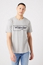 T-shirt Męski Wrangler Frame Logo Tee Mid Grey Melee W70JD3X37