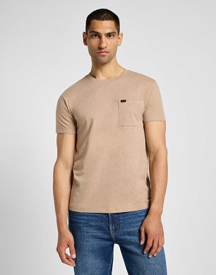 Koszulka Męska Lee Ultimate Pocket Tee Sand 112355559