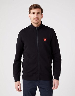 Bluza Męska Wrangler Funnel Neck Zip Black W663HA100