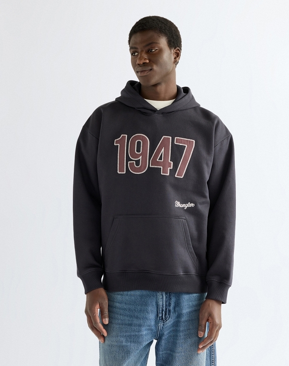 Bluza Męska Wrangler Graphic Hoodie Black Beauty 112387048