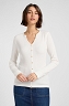 Koszulka Damska Lee Washed Waffle Henley Ecru 112371290