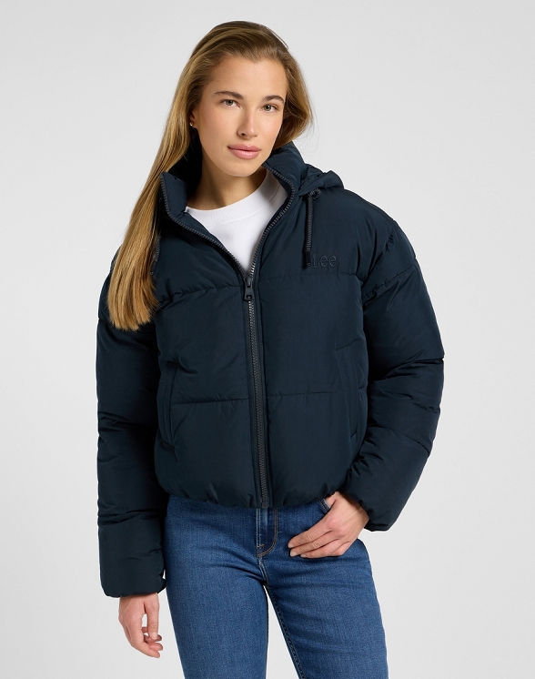 Kurtka Damska Lee Hooded Puffer Jacket Unionall Black 112371007