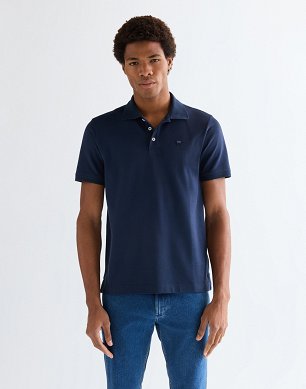 Koszulka Męska Wrangler Polo Shirt Navy 112377978
