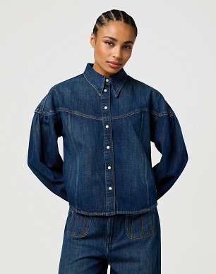 Koszula Damska Wrangler Pintuck Shirt Homestead Haze 112370785