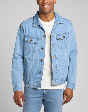 Kurtka Jeansowa Męska Lee Rider Jacket Clean Fresh Light L89ZJLC43