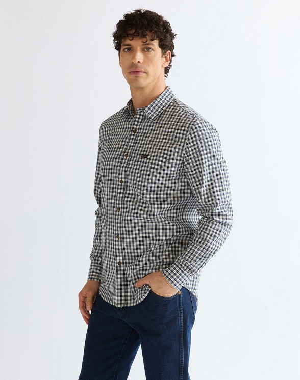 Koszula Męska Wrangler 1 Pkt Shirt Blue 112386945