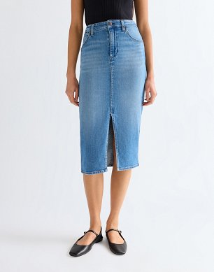 Spódnica Damska Wrangler Pencil Skirt Hazy Horizon 112378225