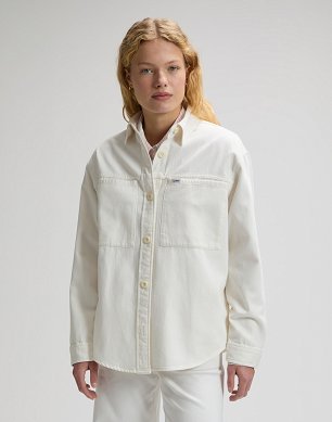 Koszula Damska Lee Utility Overshirt Powder White 112377053