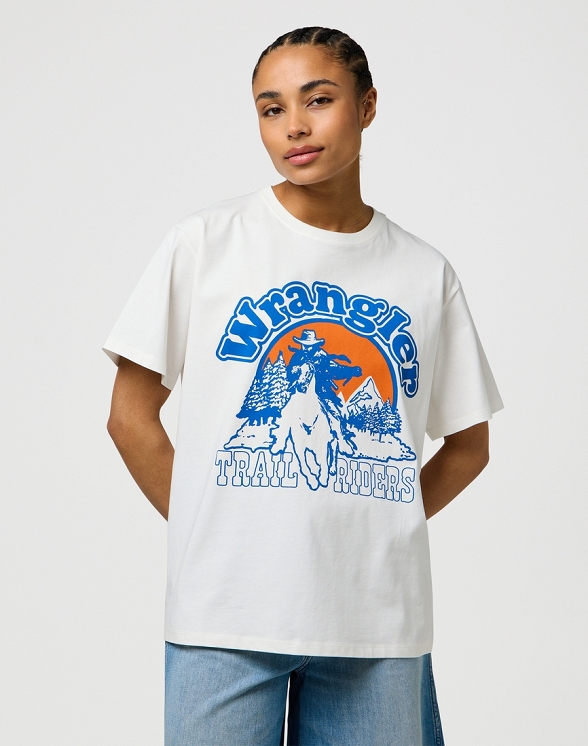 Koszulka Damska Wrangler Girlfriend Tee Worn White 112371080