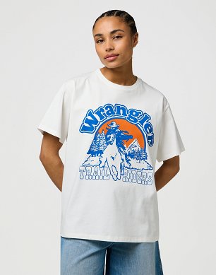 Koszulka Damska Wrangler Girlfriend Tee Worn White 112371080