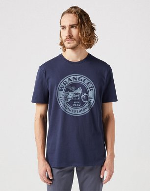 Koszulka Męska Wrangler Americana Tee Navy W112352841