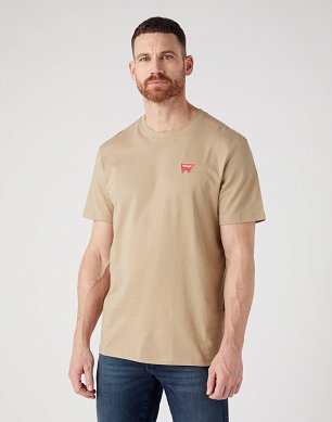 T-shirt Męski Wrangler Sign Off Tee Chinchilla W70MEEH46