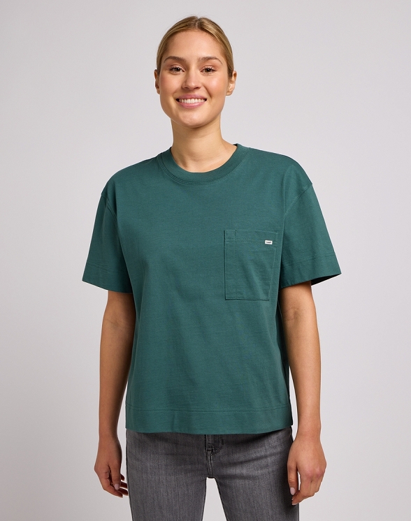Koszulka Damska Lee Pocket Tee Evergreen 112350170