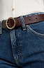 Pasek Damski Lee Round Buckle Belt Dark Brown 112372928