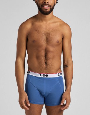 Bokserki Męskie Lee 2-pack Trunk White/blue LP03CKWT