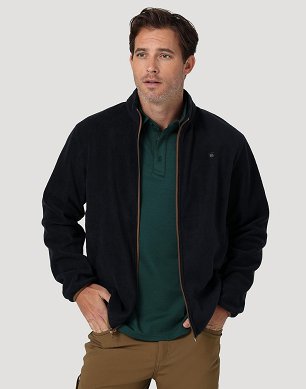 Bluza Męska Wrangler Adams Fleece Full Zip Dark Sapphire WA6DHCB08