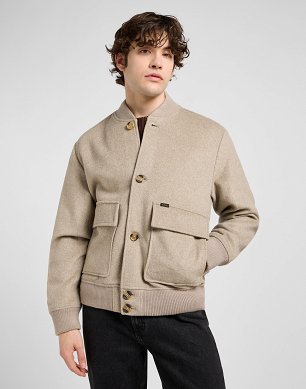 Kurtka Męska Lee Wool Bomber Jacket Warm Gray Heather 112371317