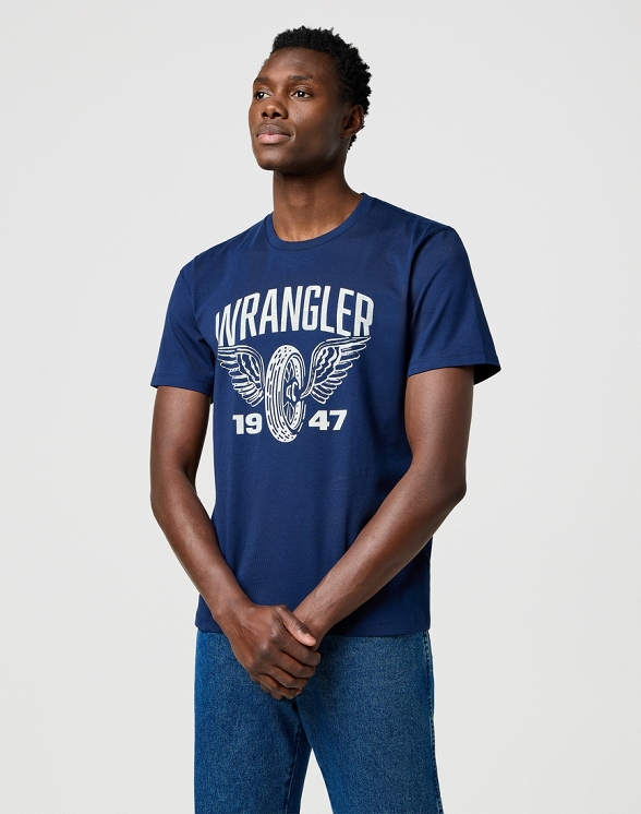 Koszulka Męska Wrangler Americana Tee Navy 112371477