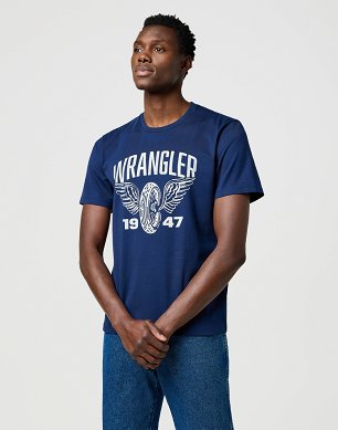 Koszulka Męska Wrangler Americana Tee Navy 112371477