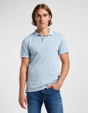 Koszulka Męska Lee Garment Dye Polo Concrete Gray 112363859
