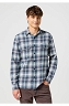 Koszula Męska Wrangler 2 Pkt Shirt Blue Grey 112357384
