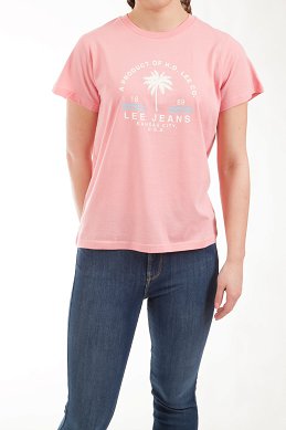 T-shirt Damski Lee Graphic Tee La Pink L40OEHNL